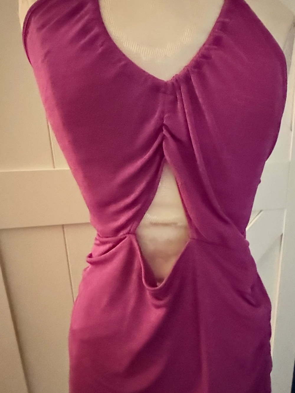 Primark Magenta Backless Cutout Dress